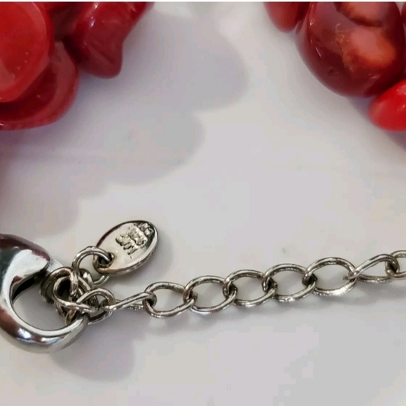 LUC  Lucas LaMeth Three Strand 925 Silver Red Coral Necklace  20", 816 ct. wt. - Picture 7 of 10